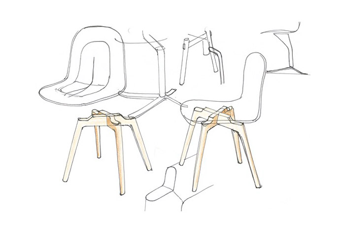 Visu chair sketch by Mika Tolvanen