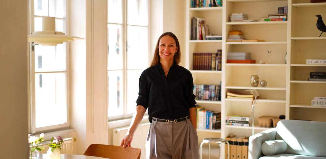 At home of Jarka Glierová, jewelry designer