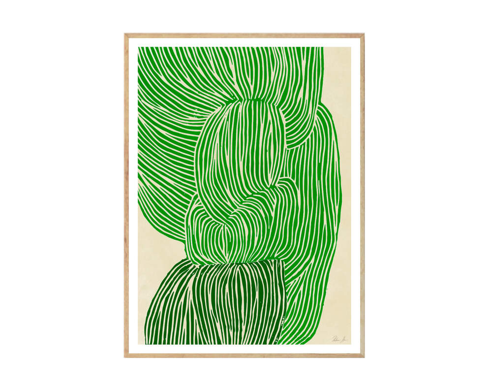 【フレーム付】THE POSTER CLUB Green Ocean 50×70 Green Ocean Poster 50x70 | DesignVille