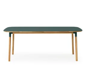 Form Table 95x200 cm Oak, green