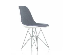 Eames Plastic Side Chair DSR, full padded