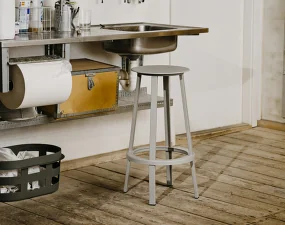 Revolver Bar Stool H75, sky grey