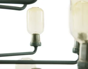Amp Chandelier Small, gold/green