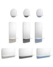 Horizon Mirror Round, grey