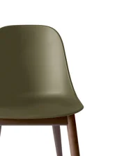 Harbour Side Chair Wooden Base, olive / dark oak
