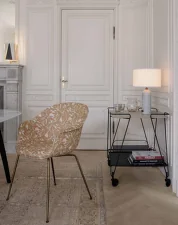 Gravity Table Lamp Large, white marble