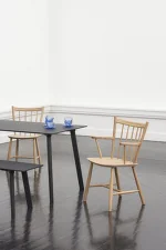 CPH Deux 210 2.0 Table L140, ink black water-based lacquered beech