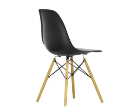 Eames Plastic Side Chair DSW, deep black