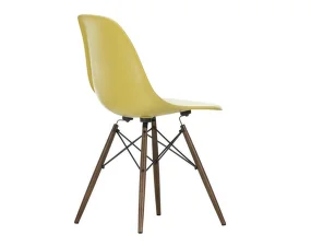 Eames Fiberglass Side Chair DSW, ochre light/dark maple