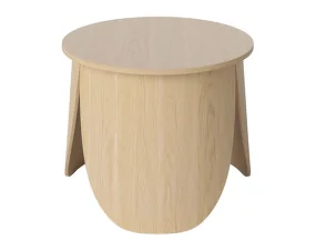 Peyote Coffee Table Ø56, white pigmented oak
