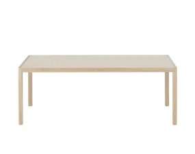 Workshop Dining Table 200x92, oak/warm grey linoleum