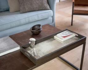 Mirror Tray Rectangular, frost
