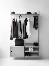 String Cabinet with Swing Door, black stained ash