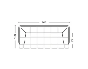 Quilton 3-seater Sofa, Linara 198