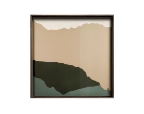 Glass Tray Square L, cream wabi sabi