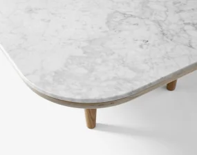 Fly SC4 Coffee Table, white oak/Bianco Carrara