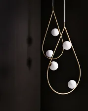 Pearls 65 Pendant, brushed brass
