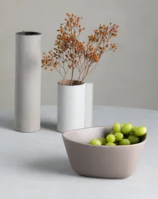 Curve Bowl M, warm grey