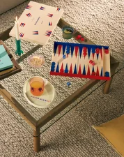 Kofi Coffee Table 100x100, oak/clear