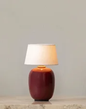 Torso Portable Table Lamp, ruby