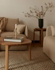 Passage Lounge Table Ø70, natural oak