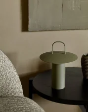 Ray Table Lamp, matte dusty green