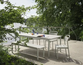 Linear Steel Table 200 cm, grey
