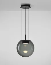 Orbis 500 PC1291 Pendant Lamp, smoke grey / black matte