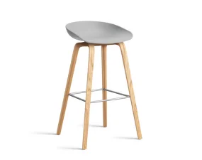AAS 32 Bar Stool High Oak Veneer, concrete grey