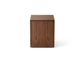 Mass Side Table w. Drawer, natural walnut