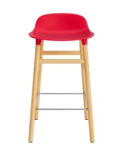 Form Bar Chair 65 cm Oak, bright red
