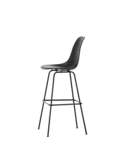 Eames Plastic Bar Stool High, deep black
