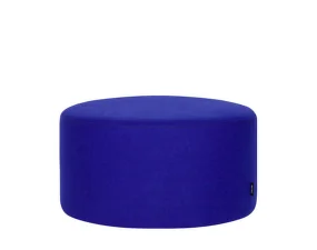 Folk Pouf Low, blueberry pie wool