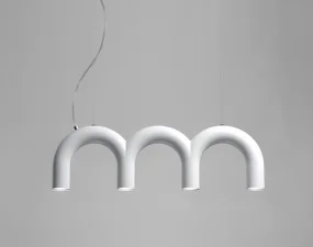 Arch Triplette Pendant, white