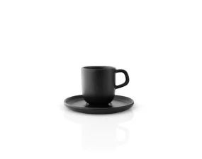 Nordic Kitchen Espresso Cup with Saucer, black