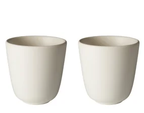 Edge Mug, set of 2, ecru stoneware