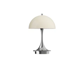 Panthella 160 Portable Lamp V3, chrome opal beige
