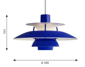 PH 5 Mini Pendant Lamp, monochrome blue