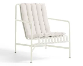 Palissade Lounge Chair High Soft Quilted Cushion, cream white