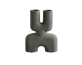 Cobra Vase Double Mini, dark grey