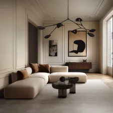 Stingray Chandelier Grande, burned black (5m)