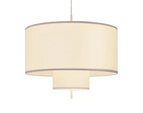 Margin Pendant Lamp Ø70, white canvas