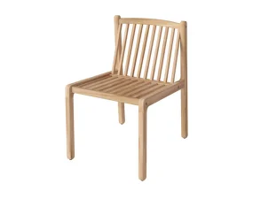 Patio Outdoor Dining Chair, untreated solid teak