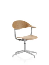 Mynt Office Chair Plywood, natural oak/blasted aluminium