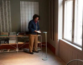 Oblique Floor Lamp, matte rust