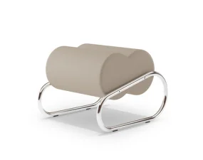 Fave Footstool, chrome/Spectrum Mineral
