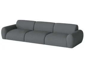 Núvol Sofa 3 Modules with 2 Small Corners, dark grey