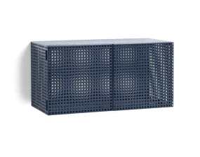 Perforated Cabinet Wall Small, steel blue