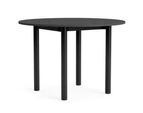 Annex Round Table Ø110, black oak/dark grey