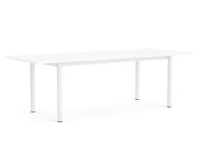 Annex Overhang Table 240x90, cream white/white laminate